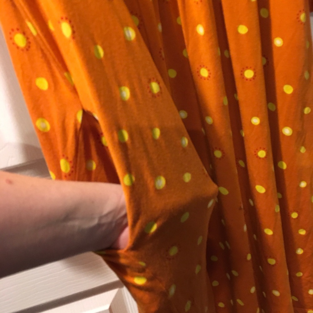 Gudrun Sjoden Orange Polka Dot Midi Dress - Picture 4 of 7